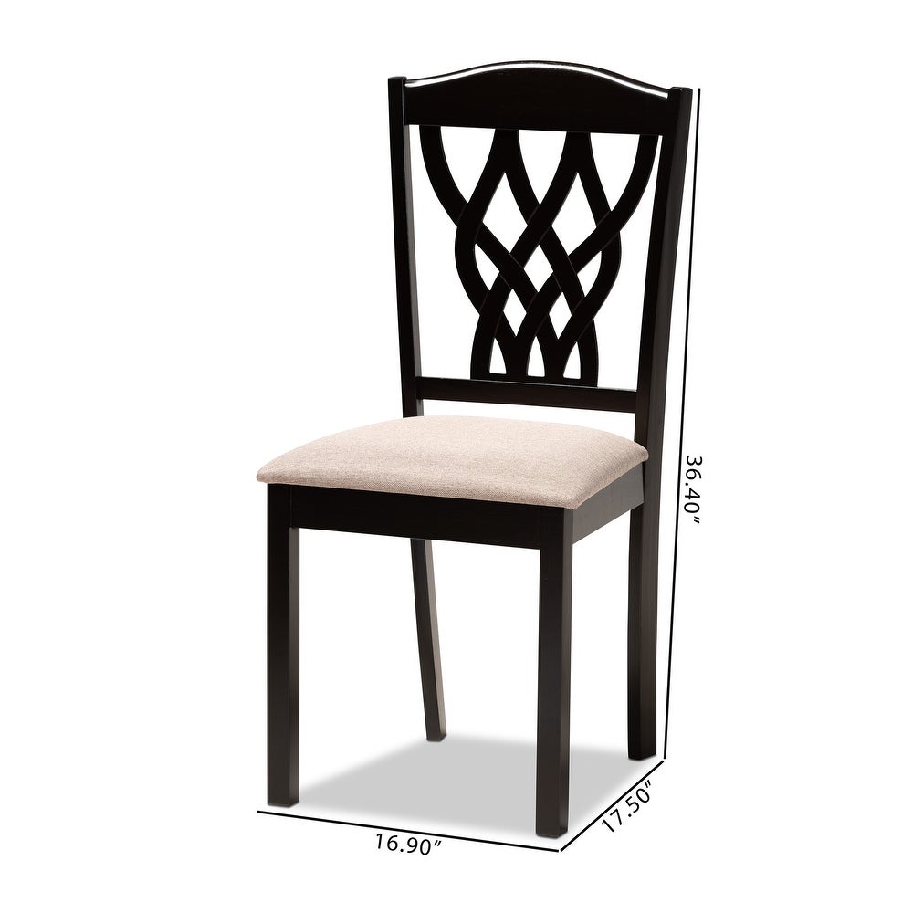 Delilah Modern and Contemporary 2-Piece Dining Chair Set - Beige Sand