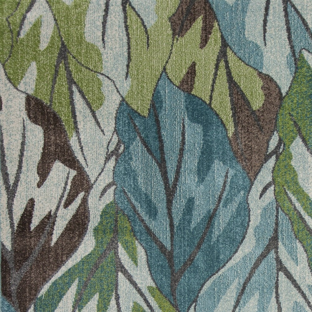 Abstract Botanicals Soft Area Rug