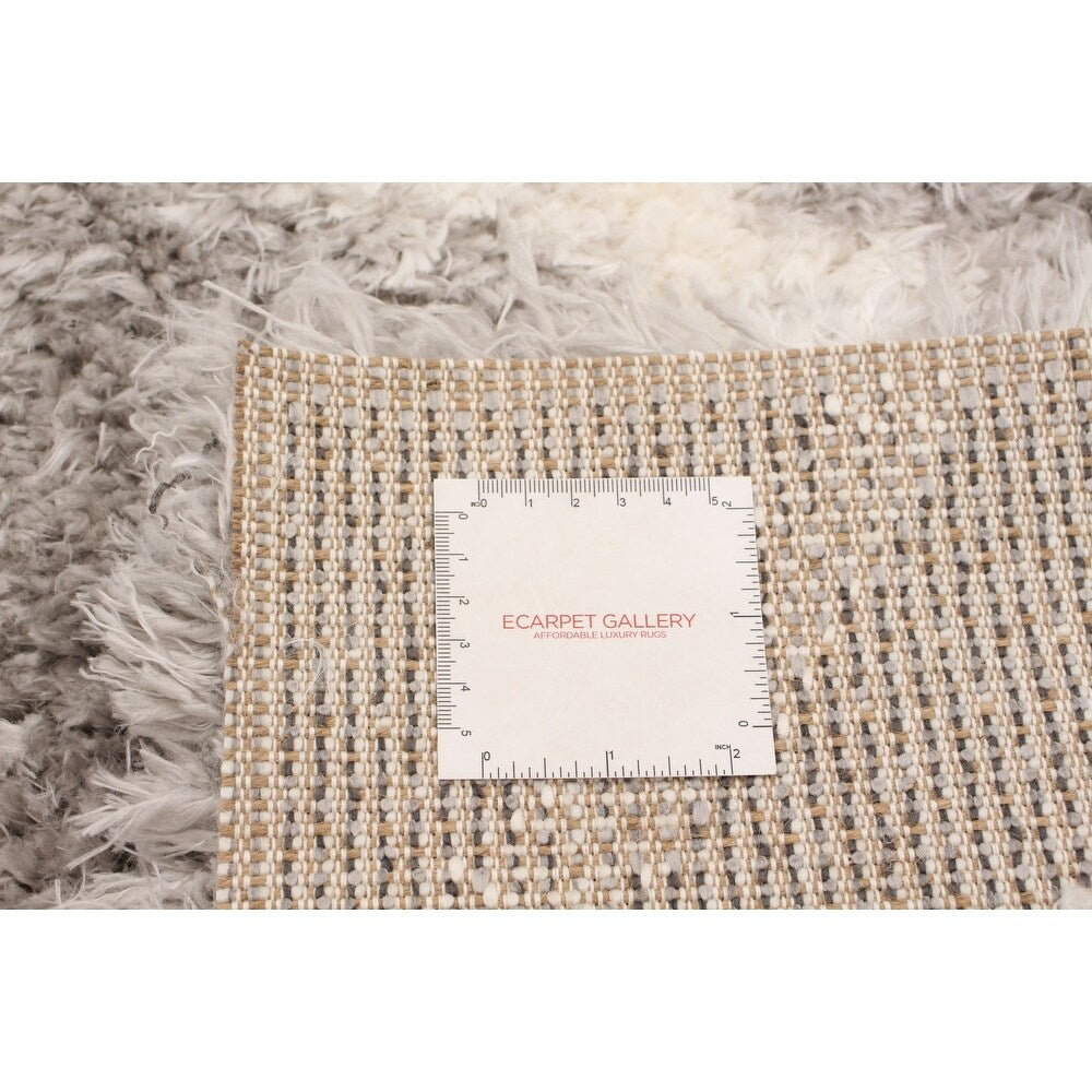 Ivory Diamond Casual Shag Area Rug