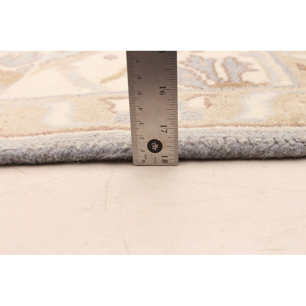 Hand-knotted Royal Oushak Grey Wool Soft Rug