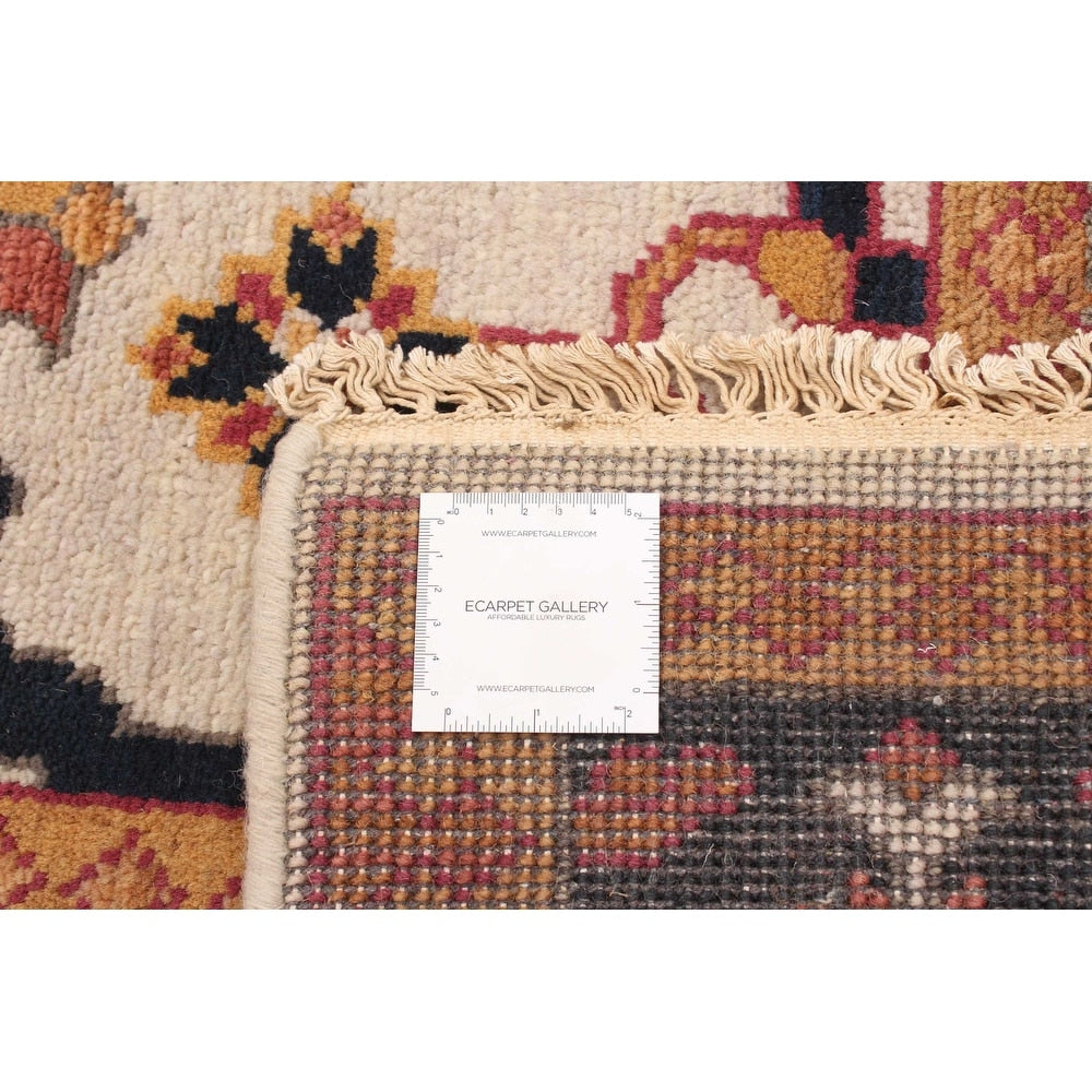 Premium Hand-knotted Heritage Cream Wool Soft Rug