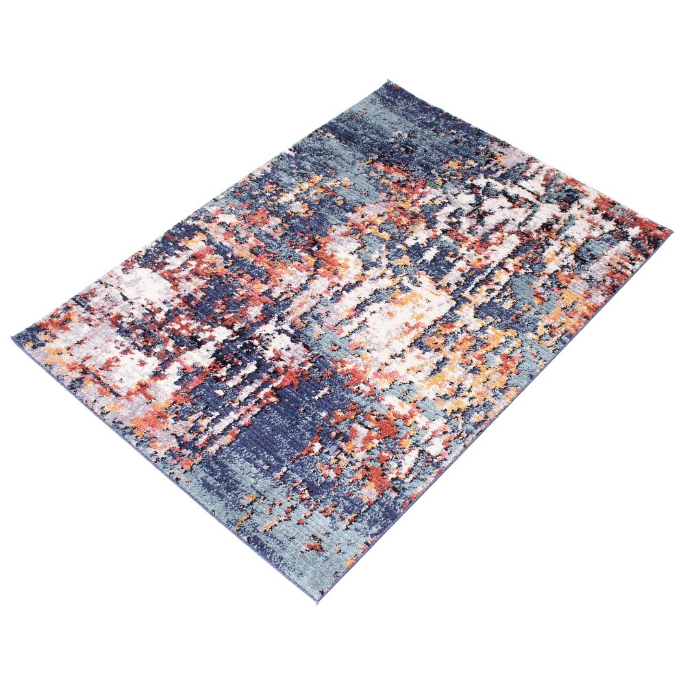 Galaxy Collection Distressed Multi Soft Area Rug
