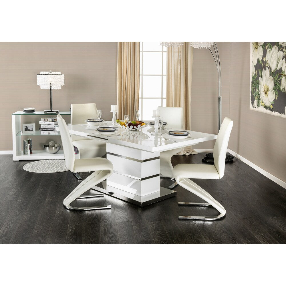 Furniture of America Daye Glam Silver Metal Crystals Table Lamp