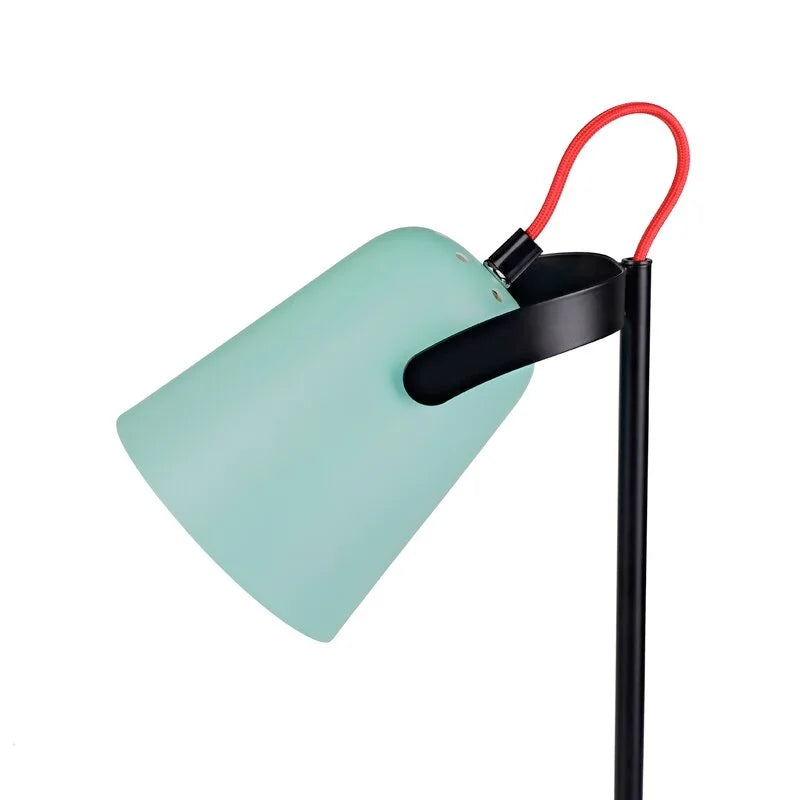 14.6" Office Metal Table Lamp with 1 Light Bulb,Green/Black Desk Lamp