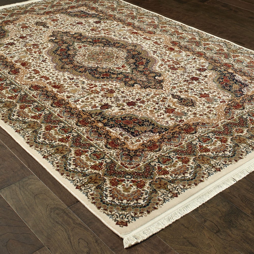 Maracle Medallion Fringed Soft Area Rug