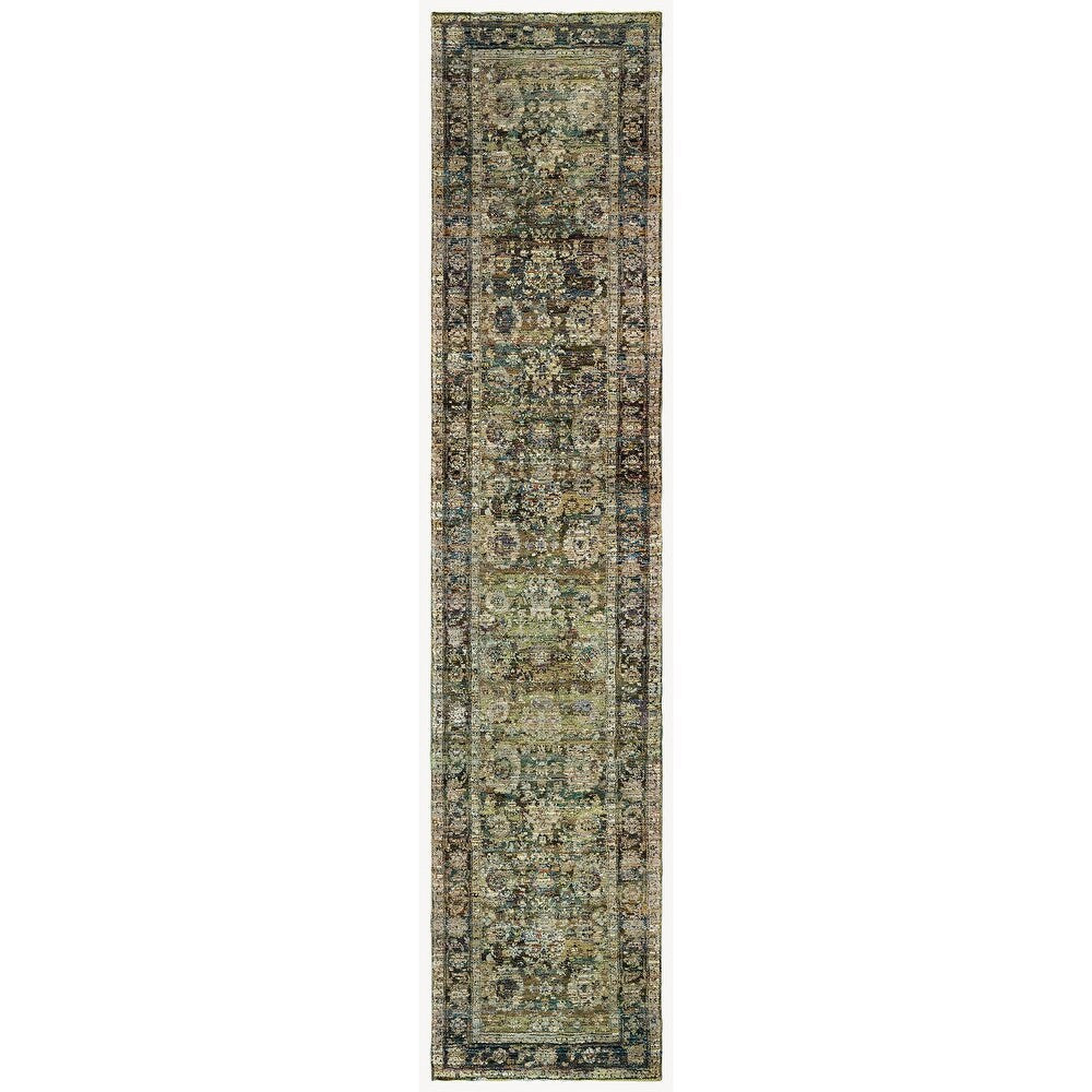 Faded Classic Border Soft Area Rug