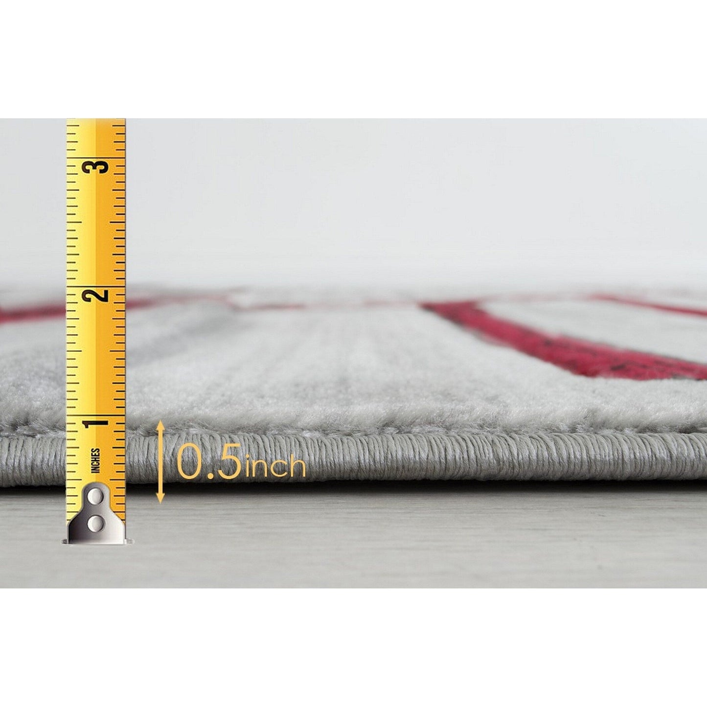 Monochromatic/Linear Design Contemporary Hand Carved Area Rug