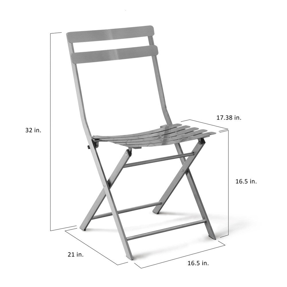 Furniture of America Gath Contemporary Silver Side Chairs (Set of 2)