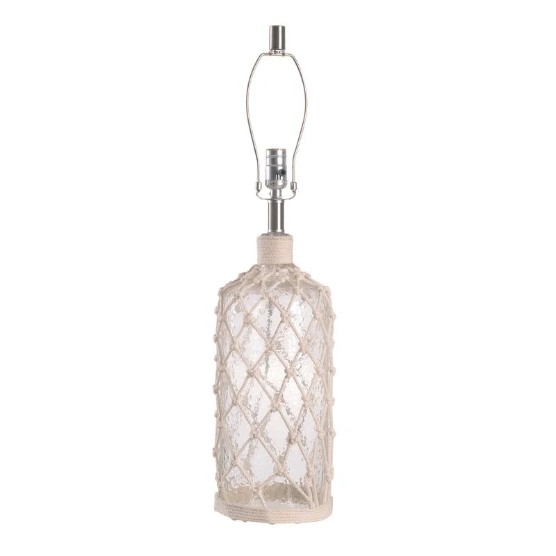 Halyard Clear Textured Glass with Rope Wrap Table Lamp