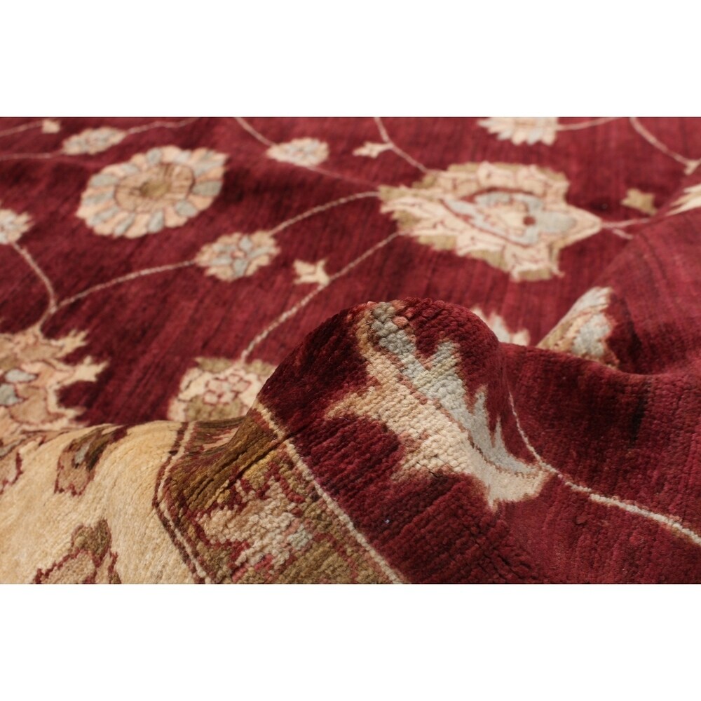 Hand-knotted Chobi Finest Red Wool Soft Rug