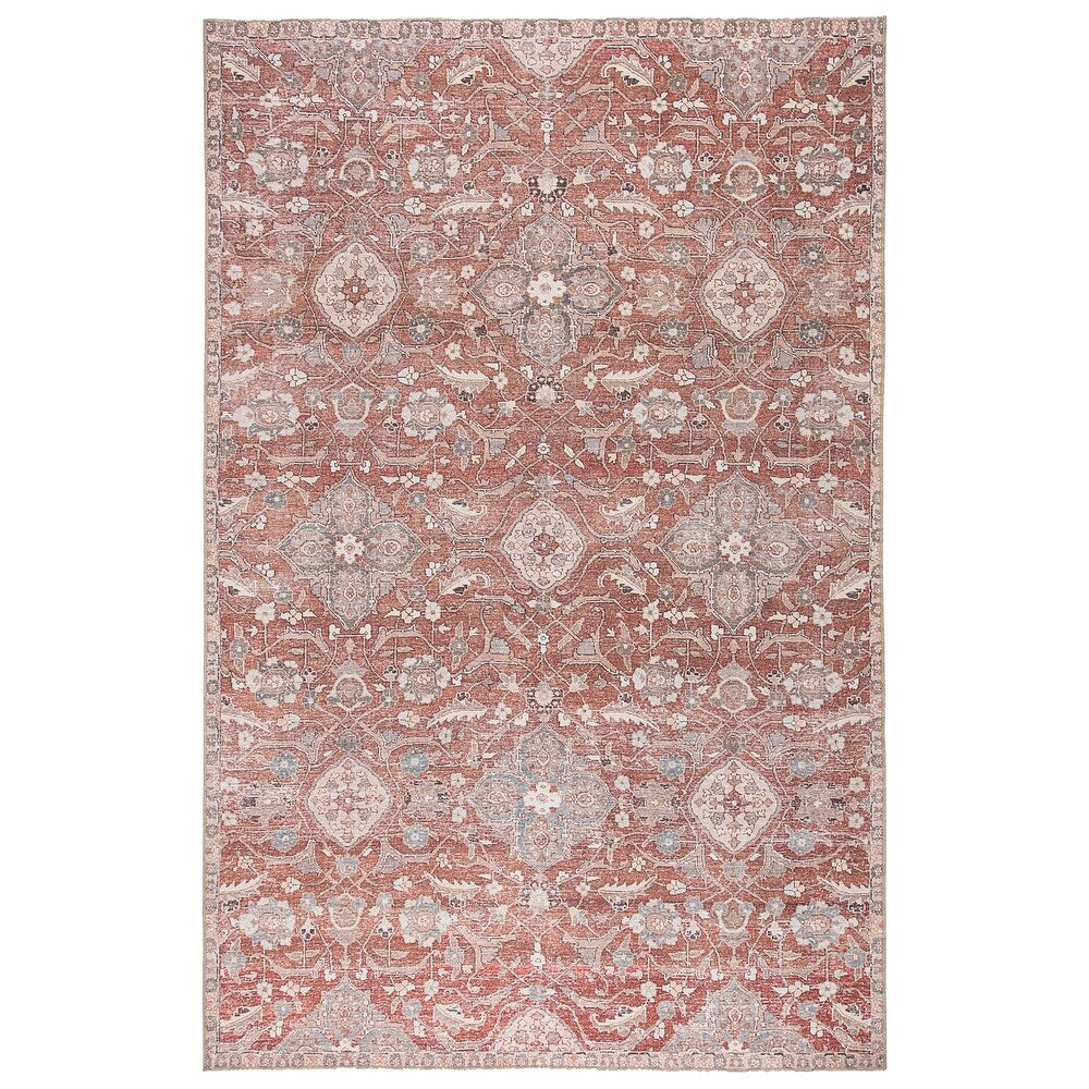 Collins Indoor/Outdoor Oriental Red/Grey Soft Area Rug