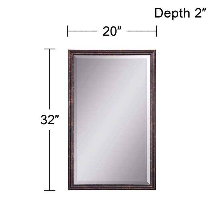 Uttermost Renzo Bronze 20" x 32" Vanity Wall Mirror