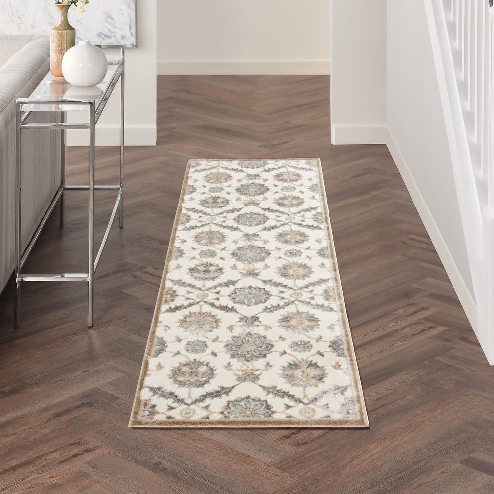 Grand Villa Persian Botanical Motifs Area Rug
