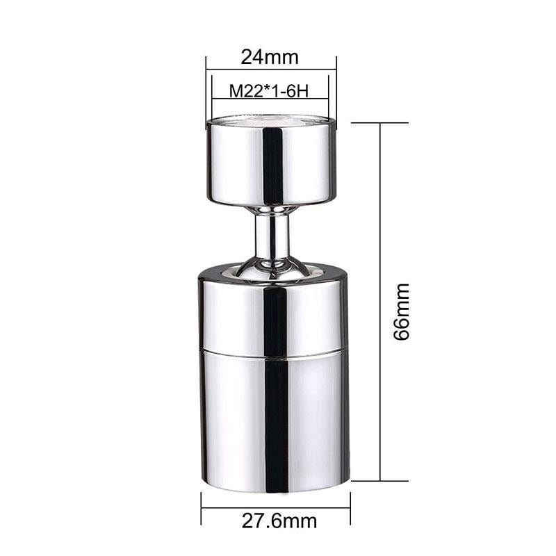 Kitchen Faucet Bubbler 360-Degree Double Modes 2-Flow Splash-Proof