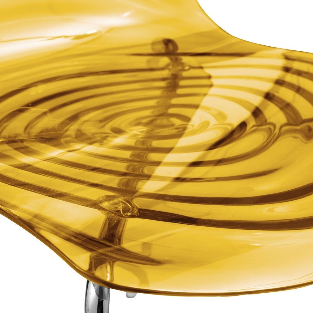 LeisureMod Astor Plastic Chrome Base Dining Side Chair