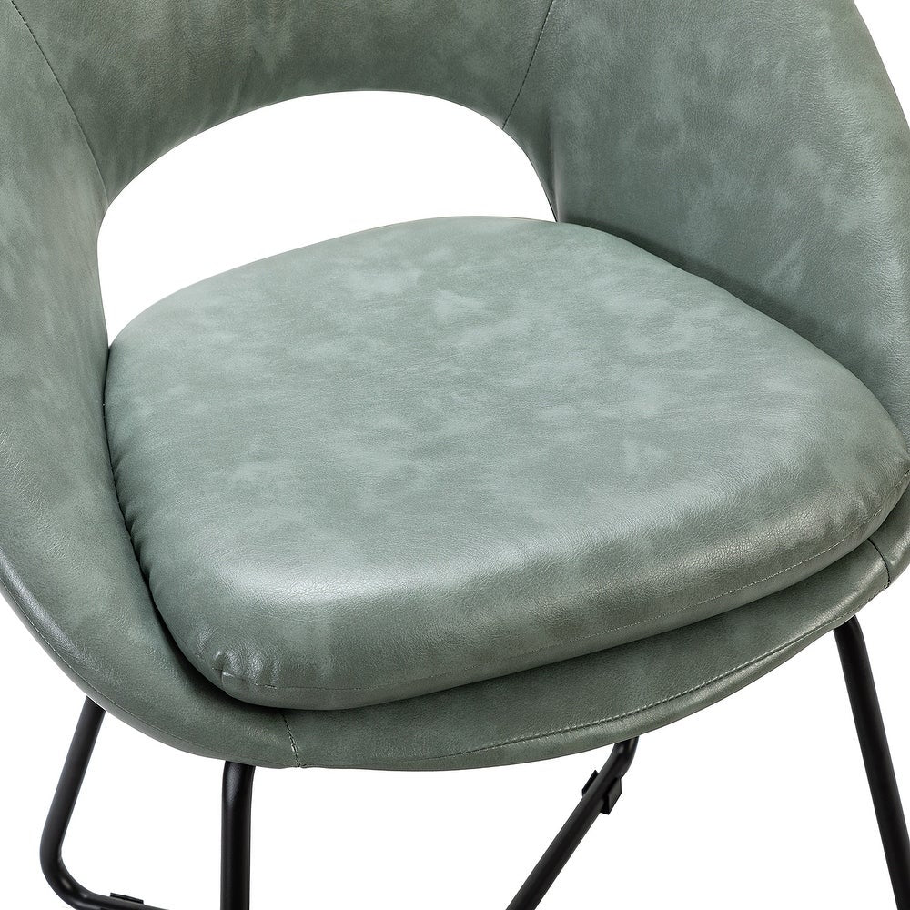 Melina Upholstered Dining Chair with Cross-Shaped Metal Base