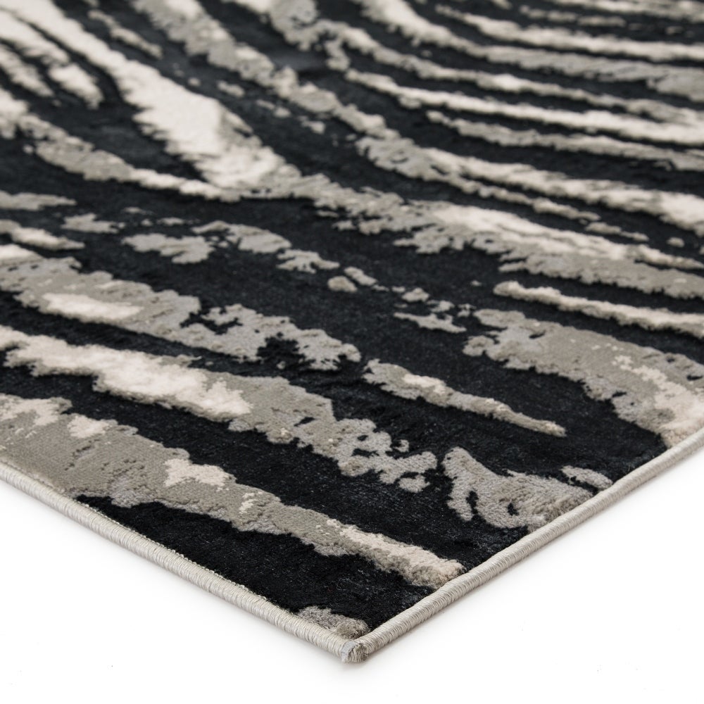 Semon Animal Black/ Gray Soft Area Rug