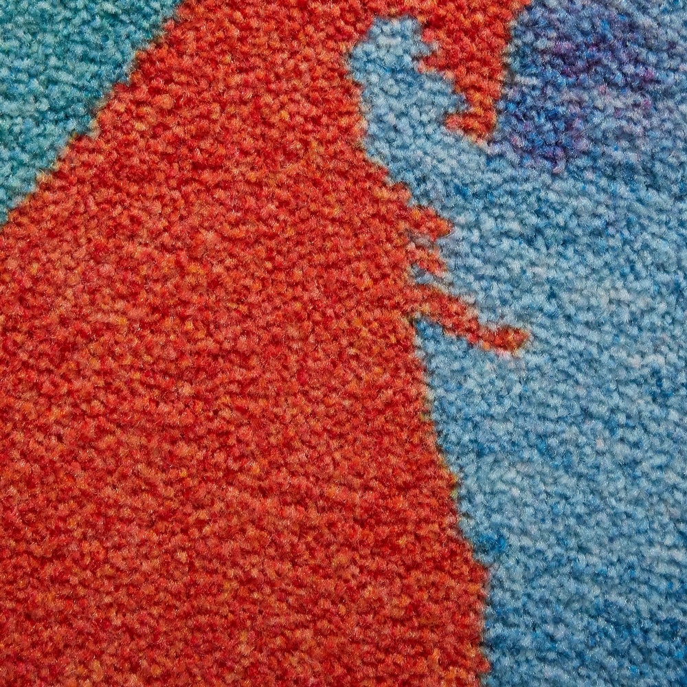 Home Coastal Catch Soft Area Rug Red/Blue