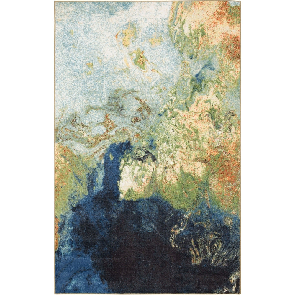 Home Modern Abstract Marble Ink Multicolor Soft Area Rug
