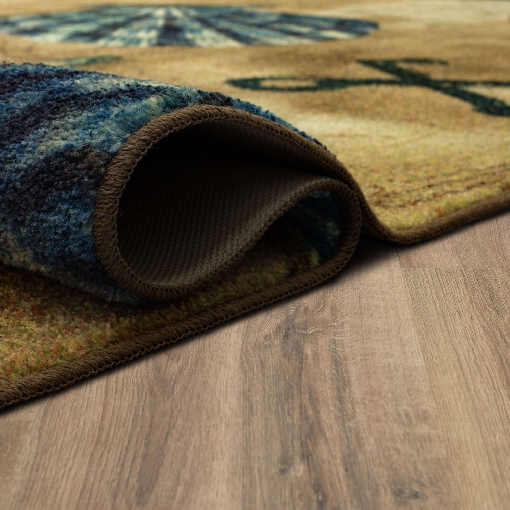 Home Tide Pool Shells Coastal Soft Area Rug