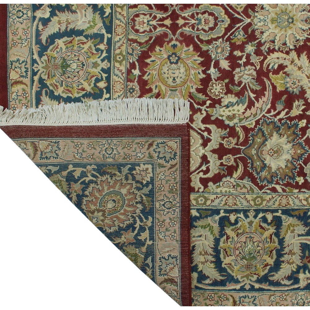 Pak-Persian Agra Red/Blue Soft Area Rug