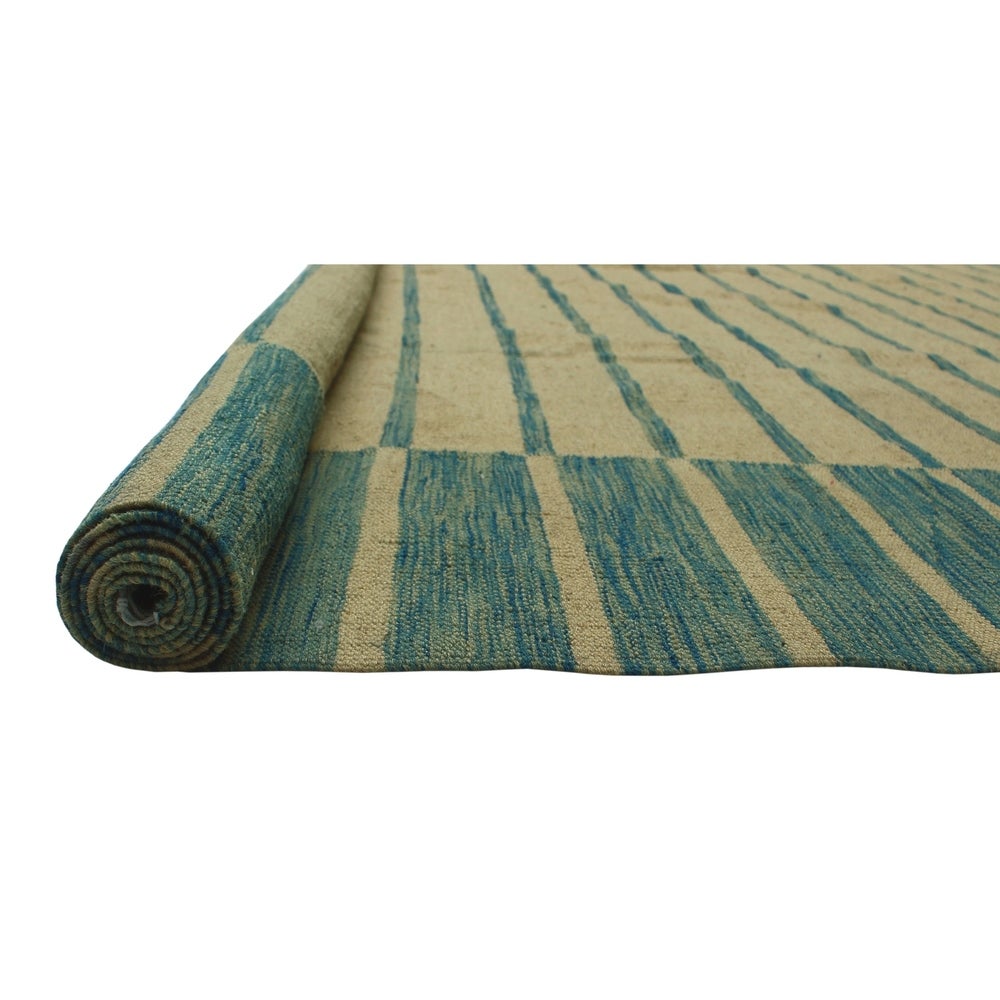 Winchester Kilim Lucile Ivory/Blue Soft Area Rug