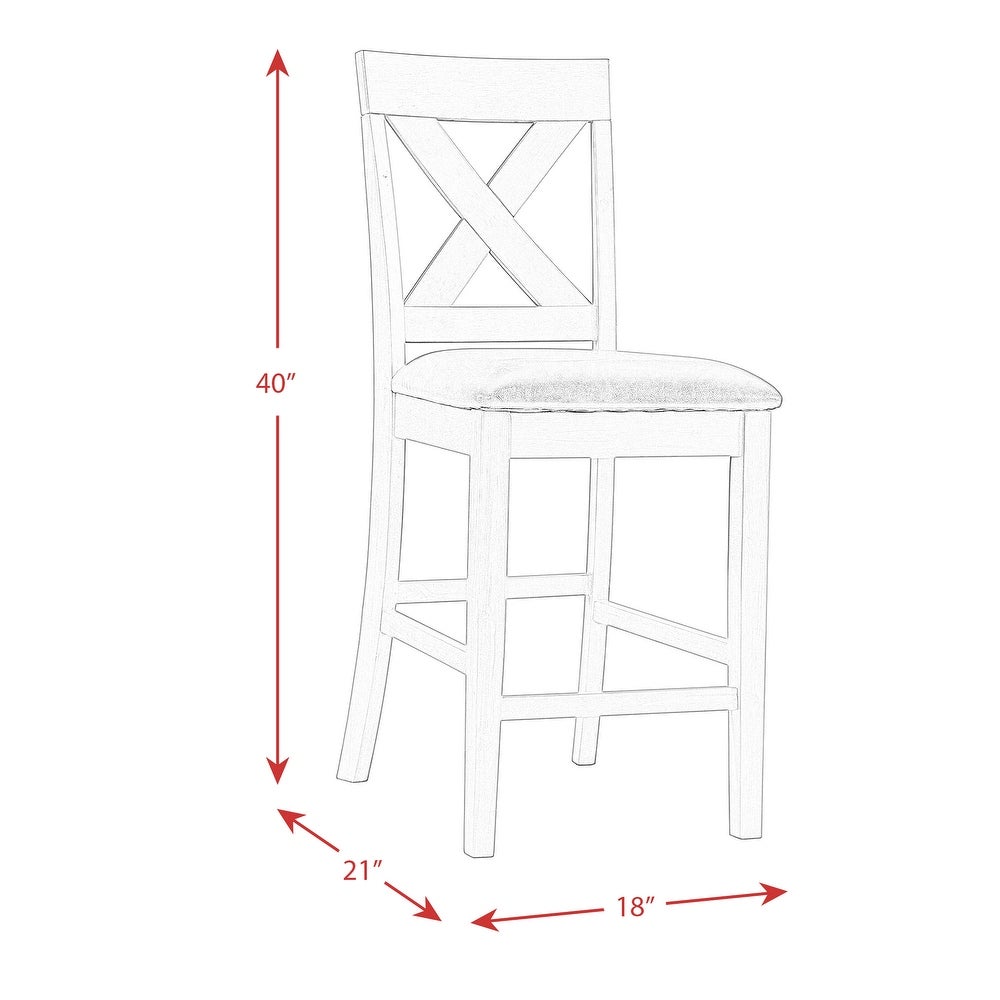 Picket House Furnishings Alexa Counter Height Side Chair -Set of 2