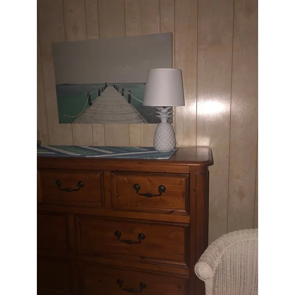 Pineapple Table Lamp 10x10x19.5" - White