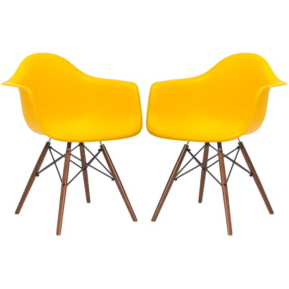 Edgemod Vortex Arm Chair with Walnut Legs (Set of 2)