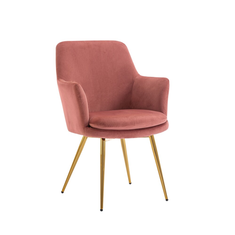 Porthos Home Gemma Velvet and Goldtone Metal Accent Chair - Grey