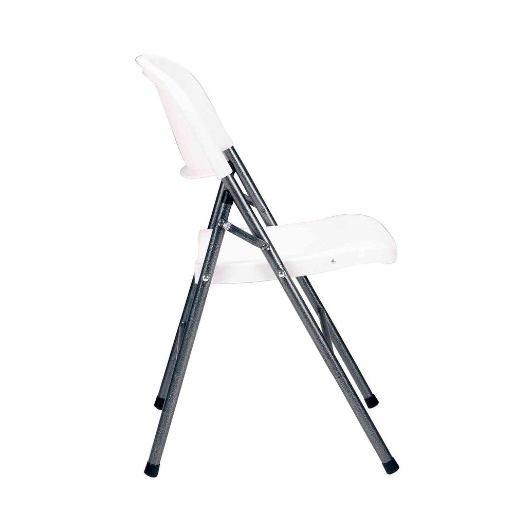 Premium Resin Folding Chair, 4-Pack, White