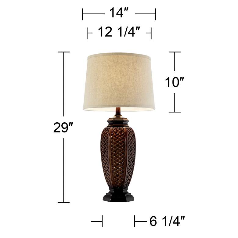 Wicker Weave Jar Table Lamp