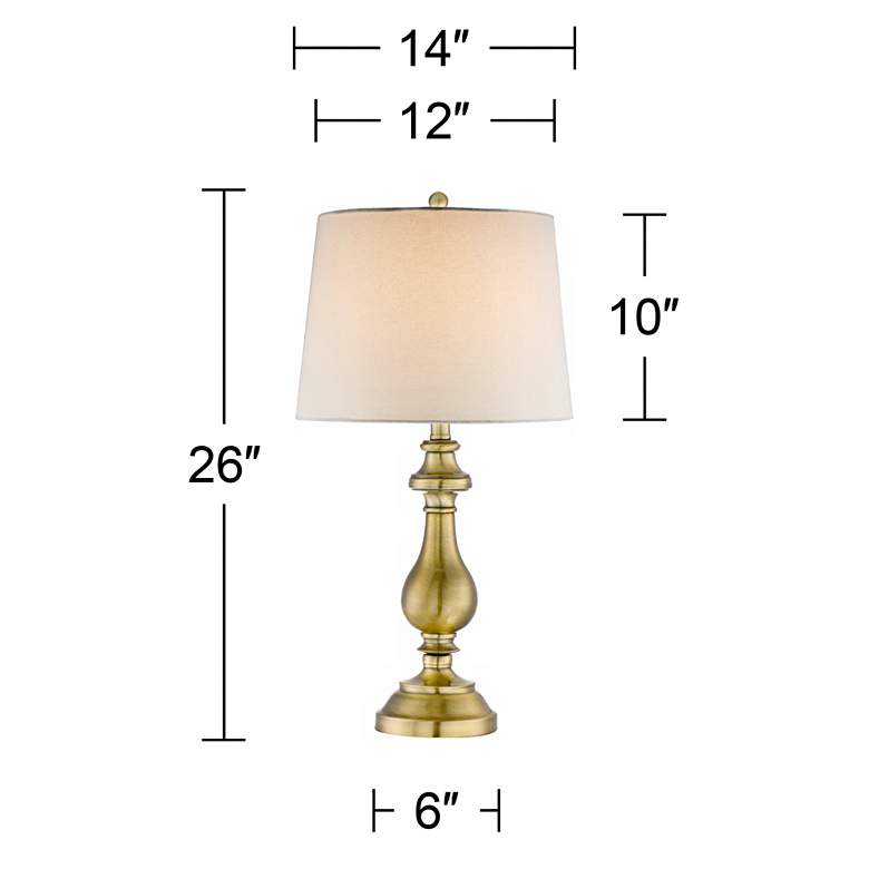 Fairlee Antique Brass Candlestick Table Lamp