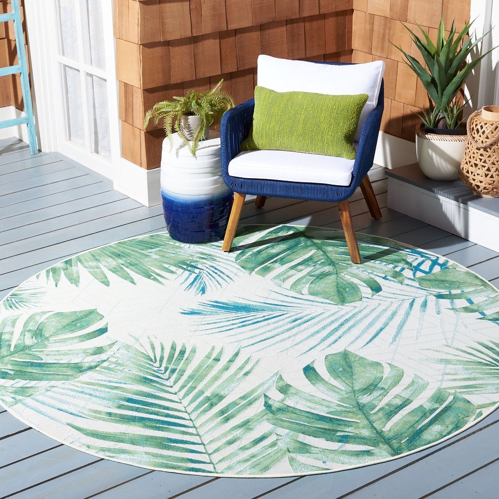 Barbados Nairne Tropical Indoor/ Outdoor Patio Backyard Soft Rug
