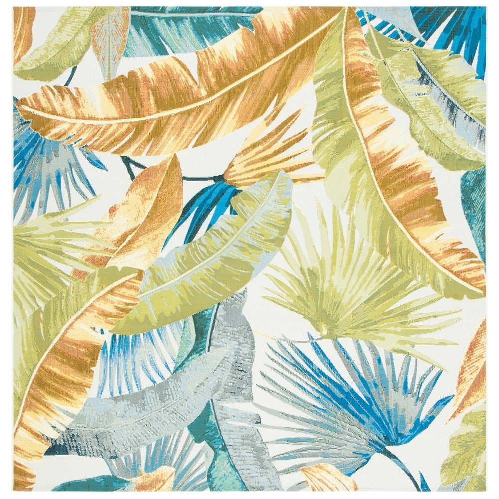 Barbados Souzan Tropical Indoor/ Outdoor Patio Backyard Soft Rug