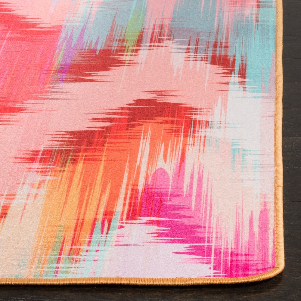 Daytona Caren Graphic Abstract Chevron Machine Washable Soft Rug