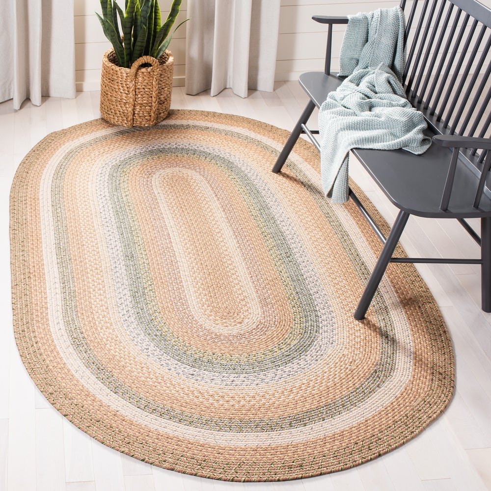 Handmade Braided Katharyn Country Tan/Multi Rug