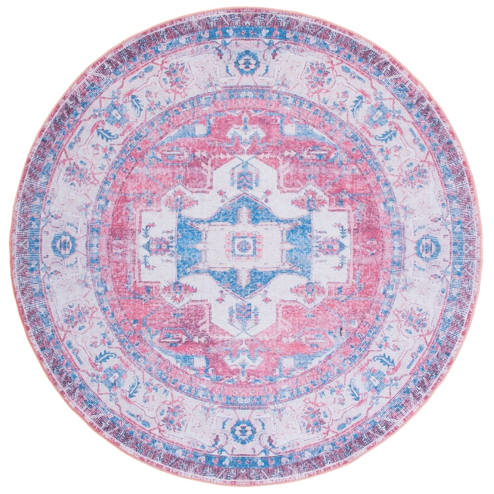 Serapi Alki Shabby Chic Distressed Machine Washable Soft Rug