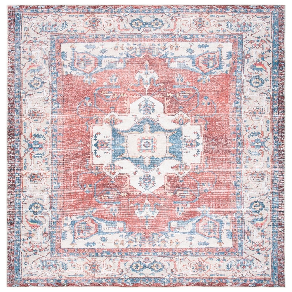 Serapi Boushra Shabby Chic Distressed Machine Washable Soft Rug