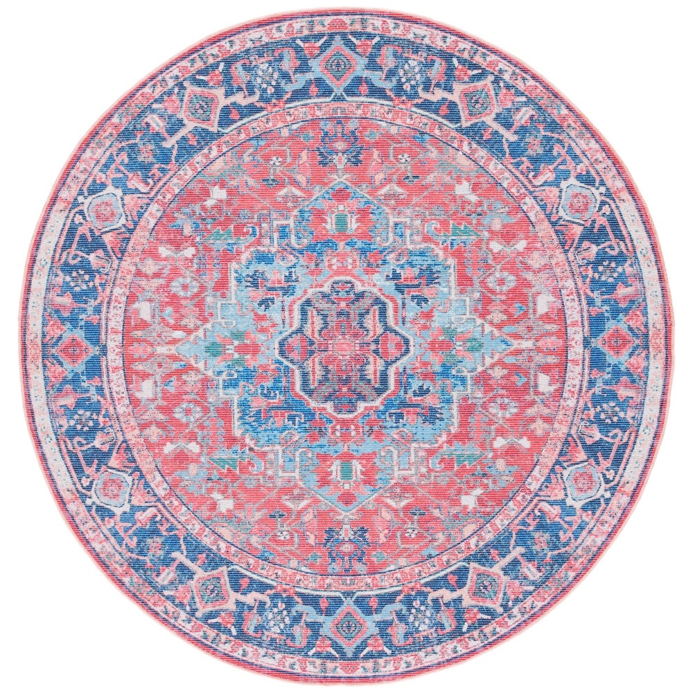 Serapi Dinja Medallion Distressed Machine Washable Soft Rug