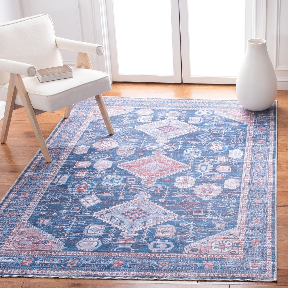 Serapi Ernesa Shabby Chic Distressed Machine Washable Soft Rug