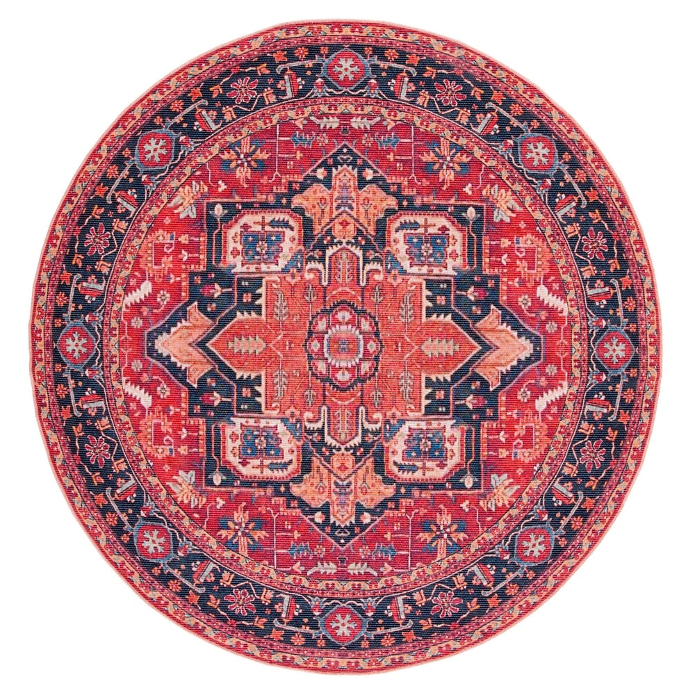 Serapi Farnaz Medallion Distressed Machine Washable Soft Rug