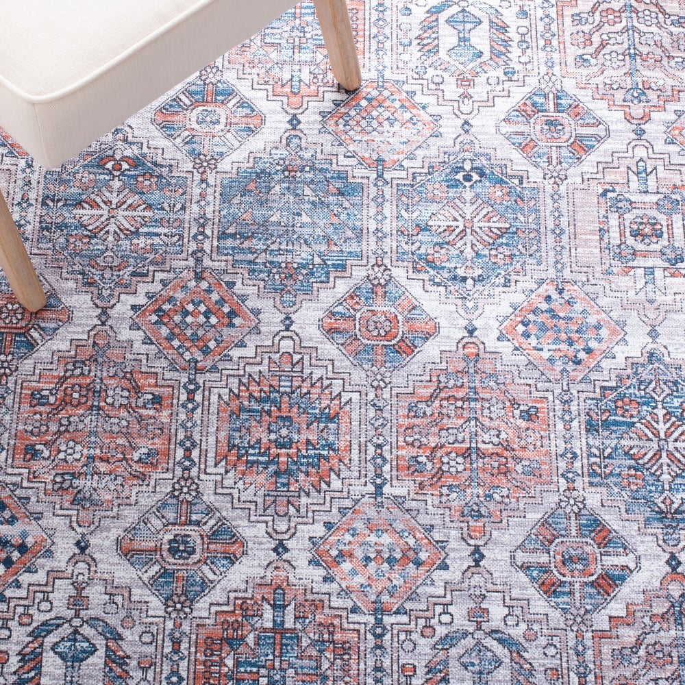 Serapi Gaida Shabby Chic Distressed Machine Washable Soft Rug