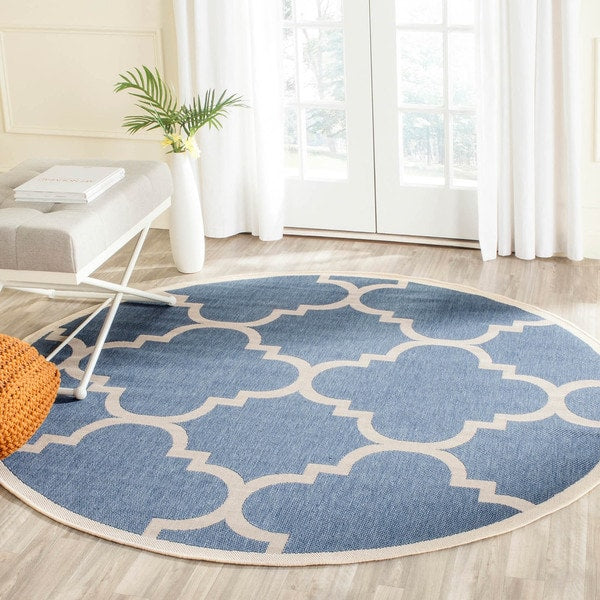 Courtyard Blue/ Beige Indoor/ Outdoor Rug