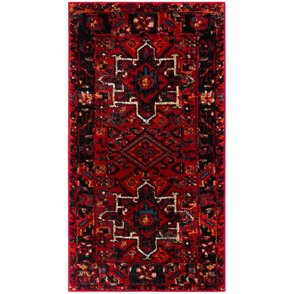 Vintage Southwest Red Multi Soft Area Rug