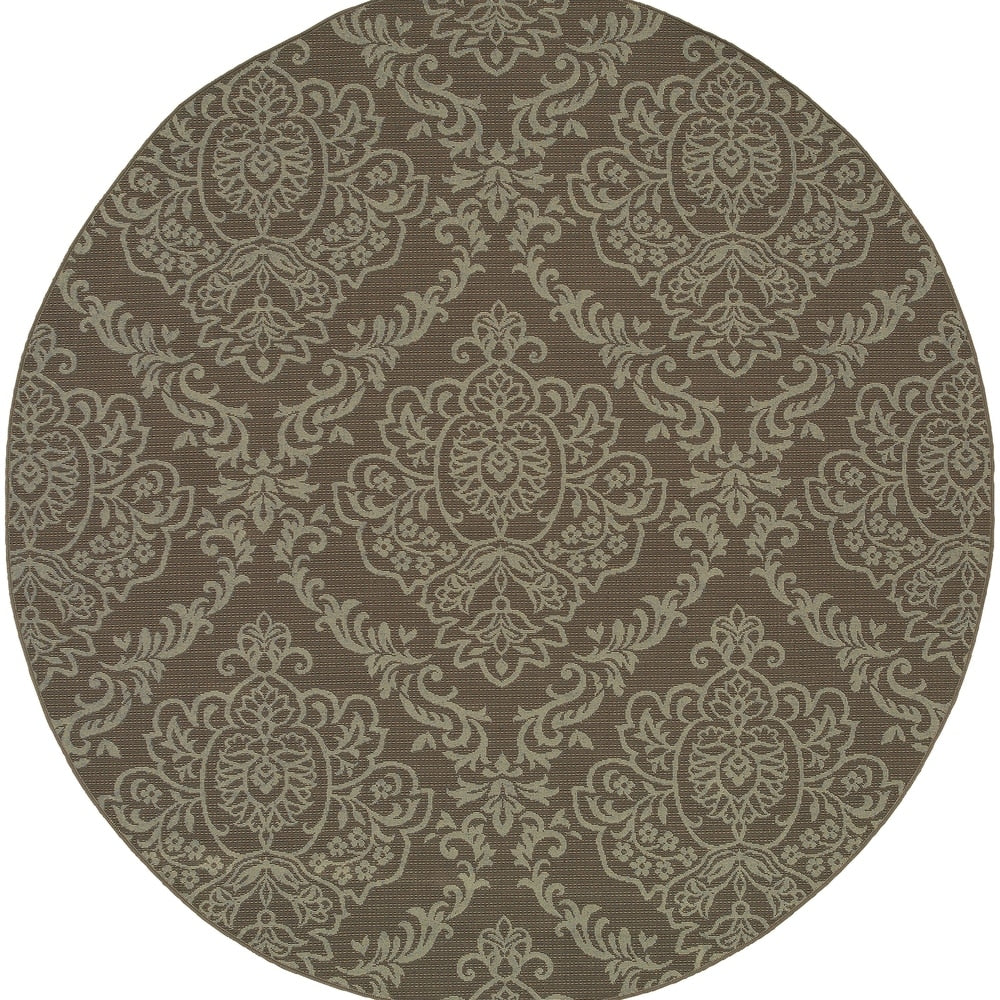 Bletcher Floral Damask Indoor/ Outdoor Soft Area Rug