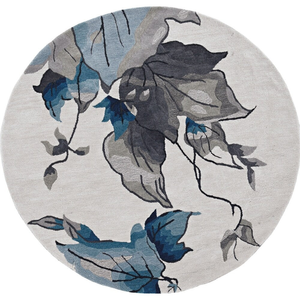 Hand-tufted Winter Leaves Soft Area Rug