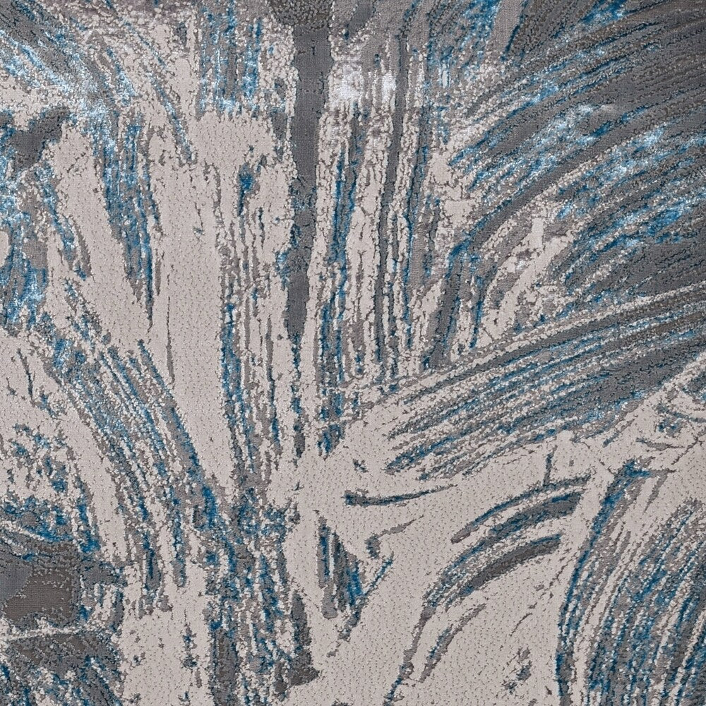 Monel Ocean Blues Contemporary Soft Area Rug