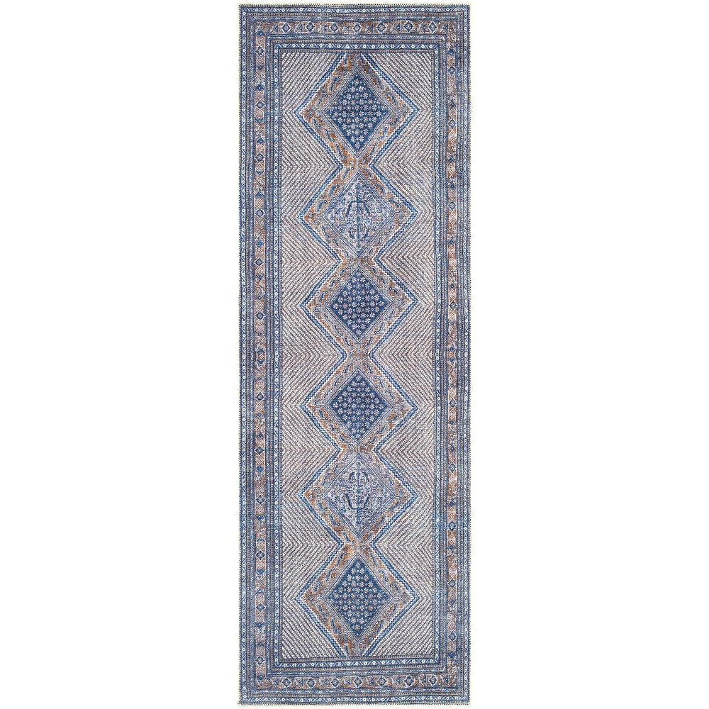 Vintage Medallion Printed Machine Washable Area Soft Rug