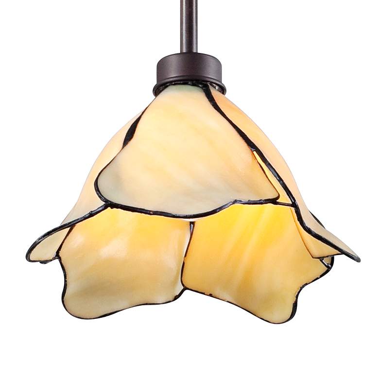 Petals 1-Light 8" Wide Tiffany Style Glass Mini Pendant